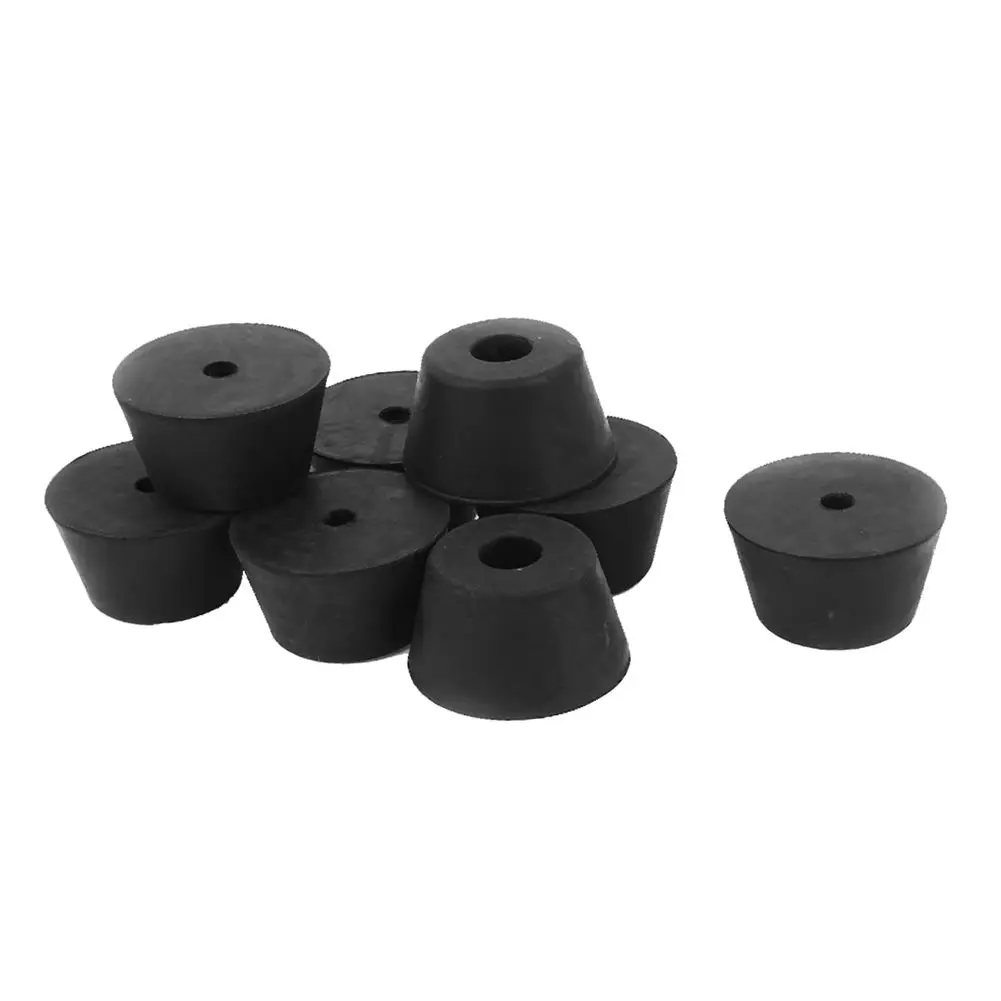 Rubber Amplifier Speaker Feet Pad Base 40mm x 22mm 8Pcs Black
