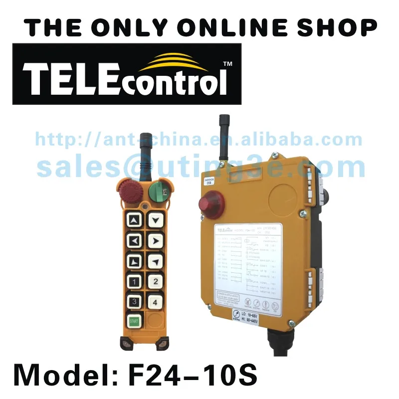 

Radio Remote Control F24-10S industrial remote control hoist crane push button switch 1 receiver+ 1 transmitter AC 110V