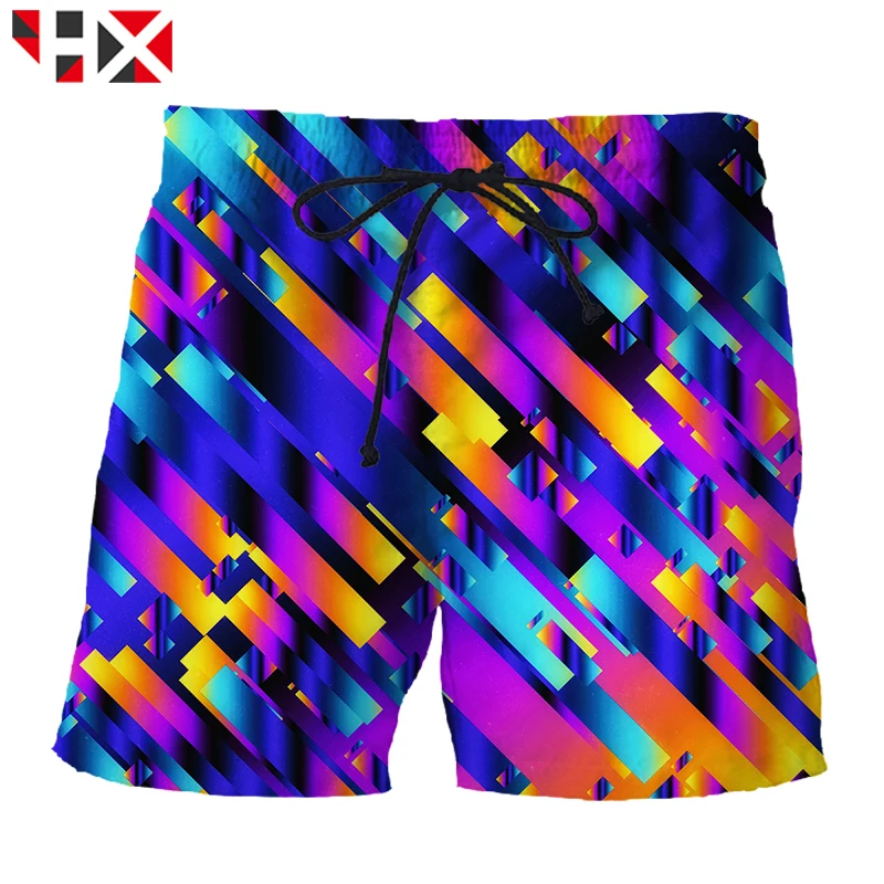 

HX Summer Cool 3D Printed Hip Hop Men Shorts Visual Art Unisex Stun Art Beach Shorts Harajuku Streetwear Short Pants A551