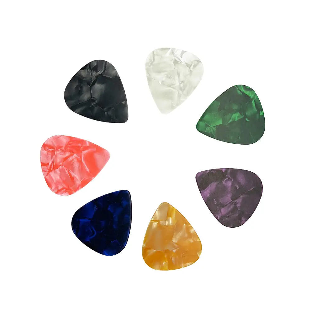 Kit de herramienta Guitarra sintonizador + Capo + Plectrum + 7 celuloide Tuning Capotraste mediador caso Guitarra Accesorios