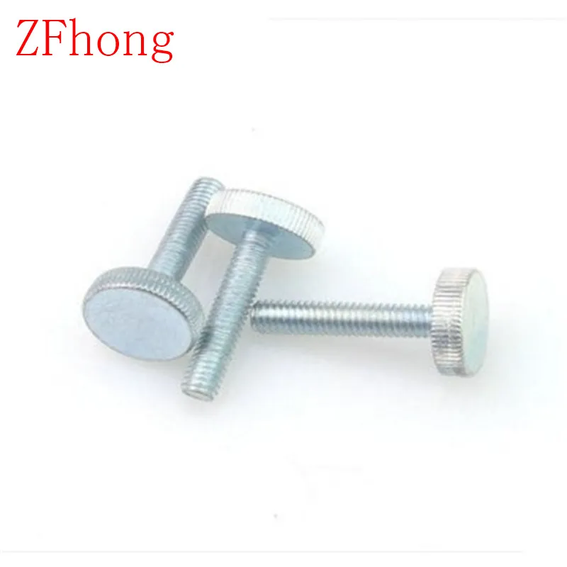 10PCS M8 Flat Head Thumb Screw /Round Head Knurling Hand Twist Screw