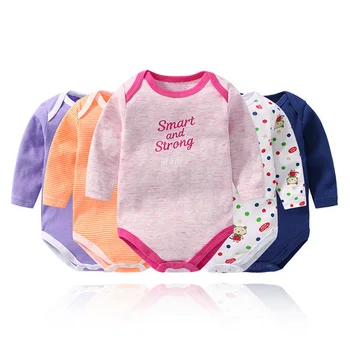 

5pcs Rompers New Born Baby Clothes Jumpsuit Baby Coveralls Baby Long Sleeve Cotton Infant Clothing Toddler Romper Girls Outfits