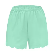 Шорты для спортзала женские летние новые шифоновые шорты женские летние Свободные Твердые эластичные талии зубчатые повседневные шифоновые шорты