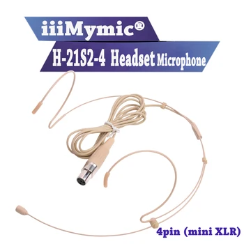 

iiiMymic H-21S2-4 Condenser Headworn Headset Microphone For Shure Wireless Body-Pack Transmitter mini 4pin XLR TA4F Connector