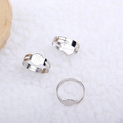 

10pcs/lot Metal New Adjustable Flat Ring Pad Base Blanks Findings Glue On Antique Bronze Diy Children Kids Rings Components