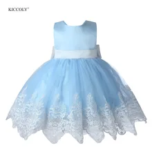 Светильник синий кружевное платье; детская нарядная одежда; вечернее платье; костюм принцессы торжественное платье на свадьбу для девочек, платье для первого причастия, платье для девочек в цветочек платья