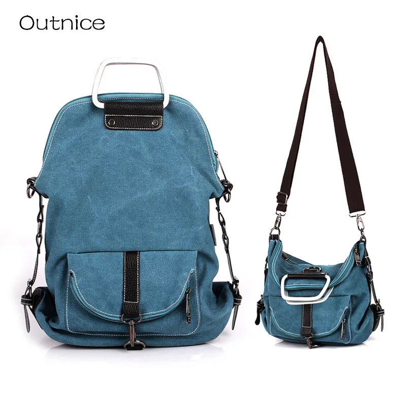 

Batoh Multifunction Women Backpack for Teenager Girls Canvas Back Pack One Strap Shoulder Bag