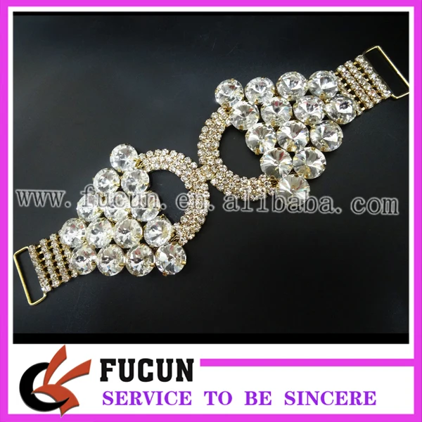 (30 шт./лот) Мерцание золота со стразами разъем для конкурс купальник|rhinestones connectors