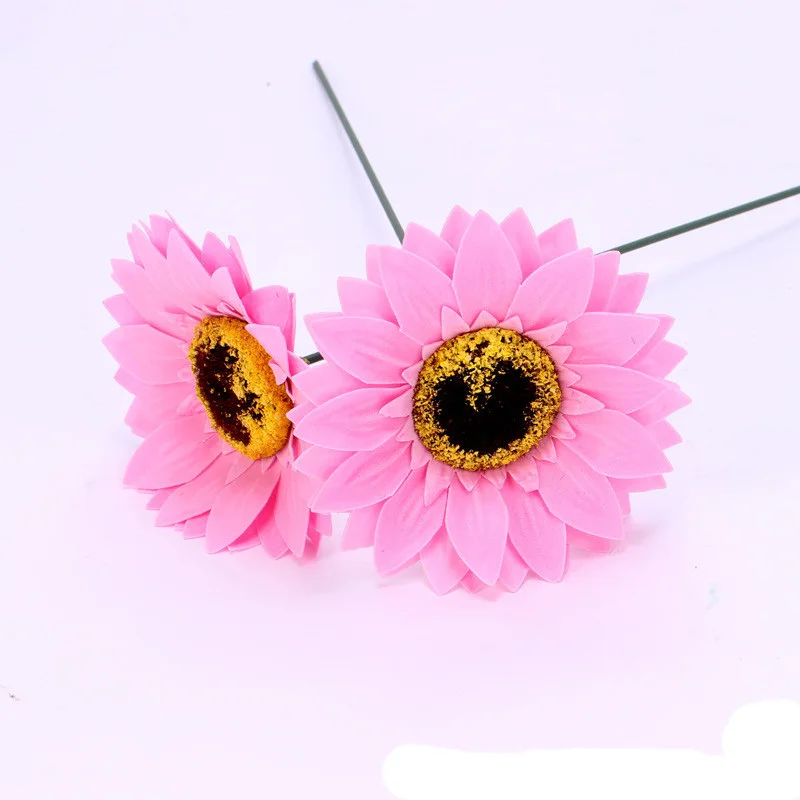 sunflower artificial flowers for wedding Soap Flower Head home decoration accessories Collocation Flower Shop Supplies JX011 (9)