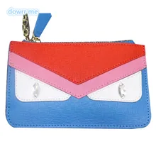 2017 Top Limited F Togo Designer 100% Genuine Leather Coin Purse Mini Bag With Crystal Diamonds Monster Eyes Zipped Wallets