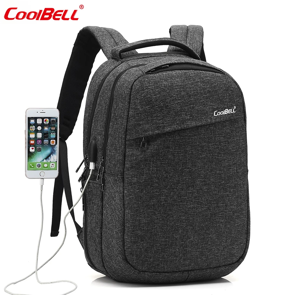 

CoolBELL 15 Inch Laptop Backpack With USB Charging Port Waterproof Computer Notebook Backpacks Lightweight Men Women Laptop Bag