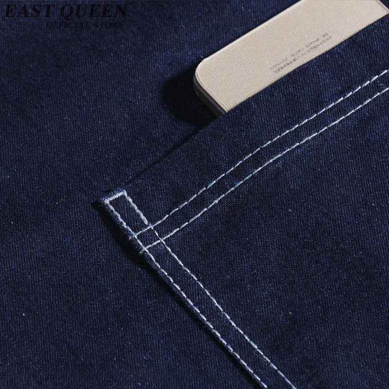Denim apron for women men restaurant hotel jeans work apron denim aprons for woman jean cooking KK179