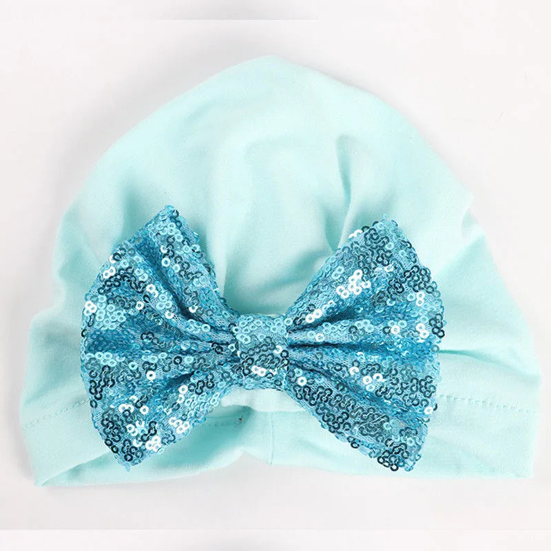 Fashion Newborn Infant Baby Boy Girl Hat Unisex Kids Solid Bow Beanies Autumn Winter Keep Warm Children Cotton Cap