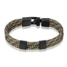 LIVVY Высокое качество Мода бесконечный человек браслет стиль ручной работы браслет из нейлоновой веревки браслет ювелирные изделия подарок AS169