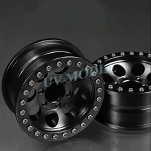 4 unids/lote negro aleación 1/10 RC Crawler 1.9 Beadlock ruedas para SCX10 D90 90034 90035 llanta de aluminio envío gratis