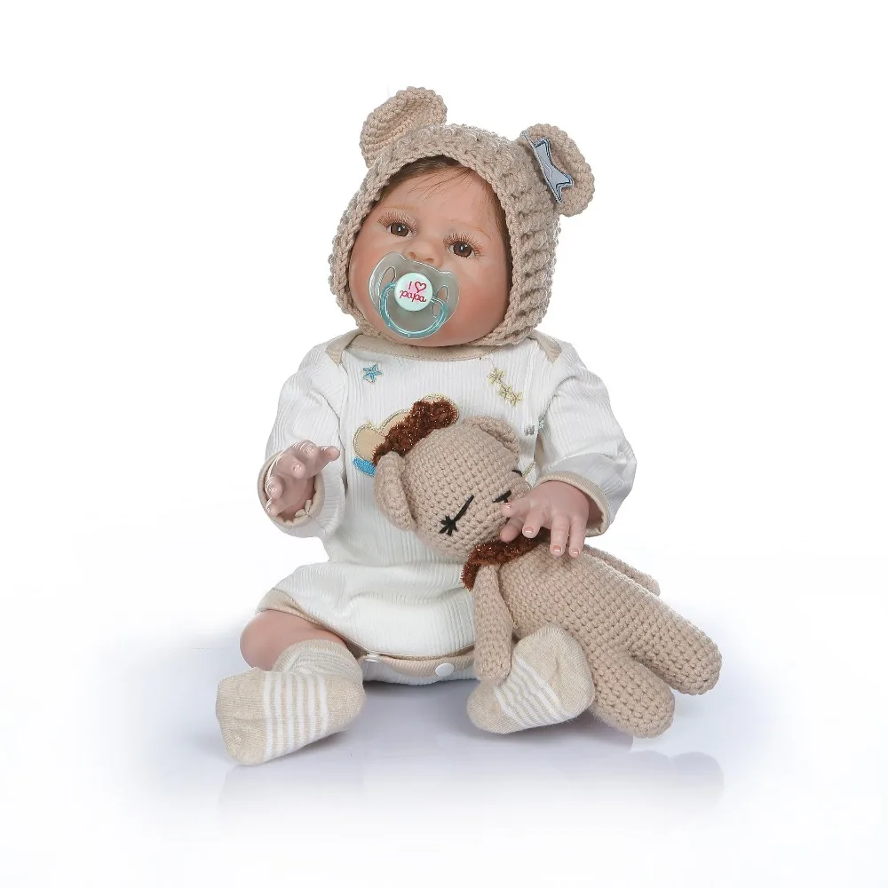 

Bebes reborn full silicone vinyl reborn baby boy dolls toys for children gift 20" 50cm bb reborn boneca menino