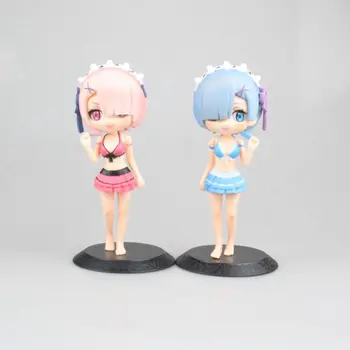 

Q Posket Characters Re:Life in a different world from zero Rem Ram Swimsuit Ver. PVC Action Figures Collectible Model Toys Doll