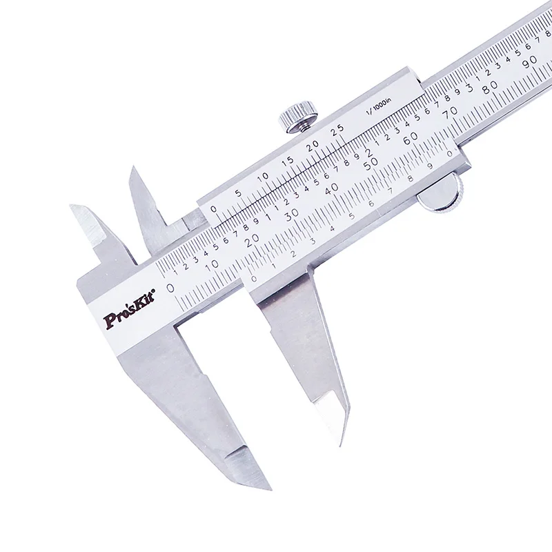 

Pros'Kit PD-153 Stainless Steel Mechanical Vernier Caliper High Precision Inch Metric Calipers Measuring Tool Micrometer