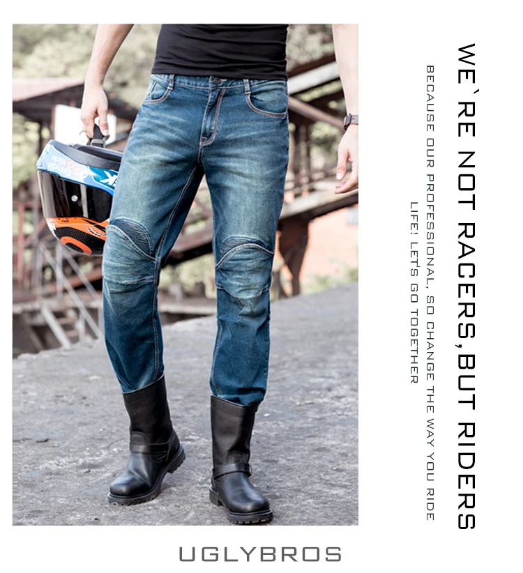 

uglyBROS UBP 05Featherbed jeans The standard version car ride jeans trousers Motorcycle jeans Drop the jeans Blue