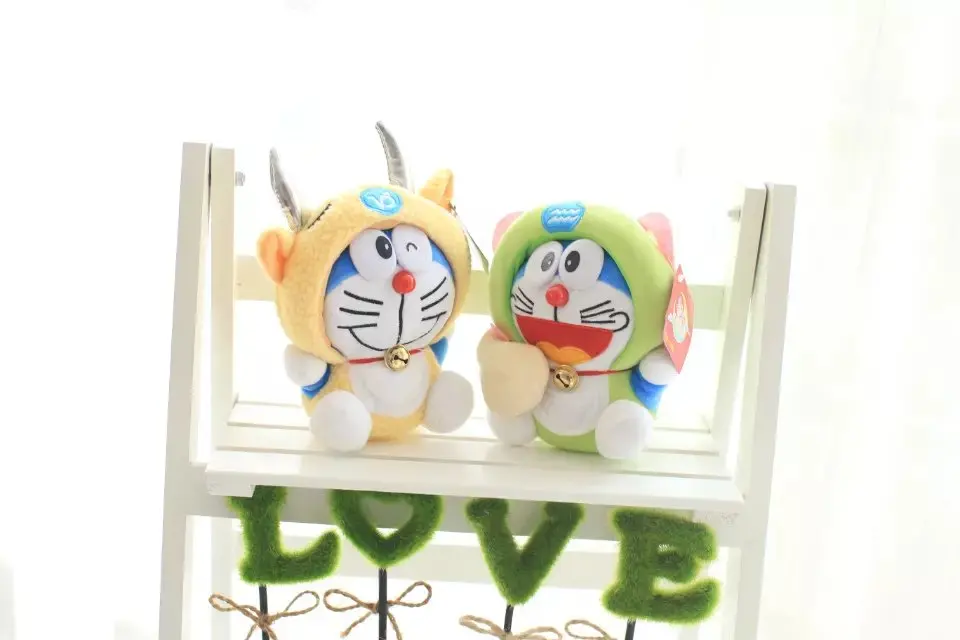 Kawaii Mini Doraemon Cat 12 созвездий оптовая продажа кукольный стежок брелок с подвеской из