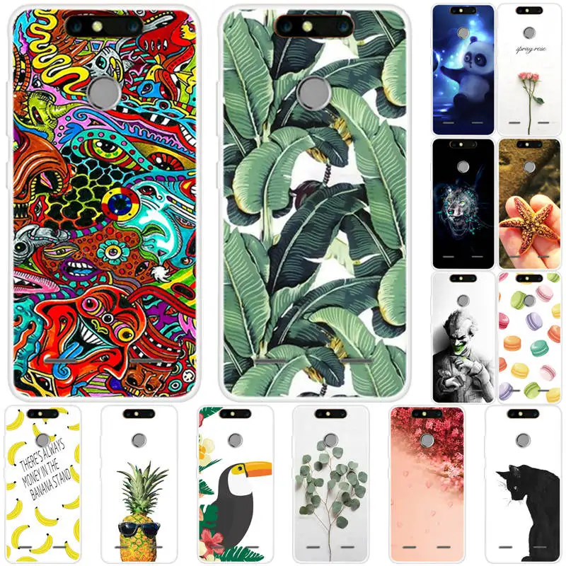 

Silicone Cover For ZTE Blade V8 mini Phone Cases Cartoon Printed Pattern Back Cover For ZTE Blade V8mini Clear TPU Bumper Case