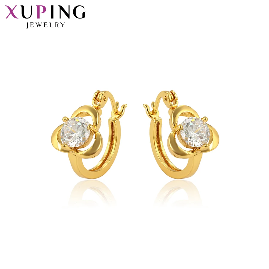

Xuping European and American Style Earrings Hoops for Women ELegant Flower Style Jewelry Party Gifts S101.6-97453