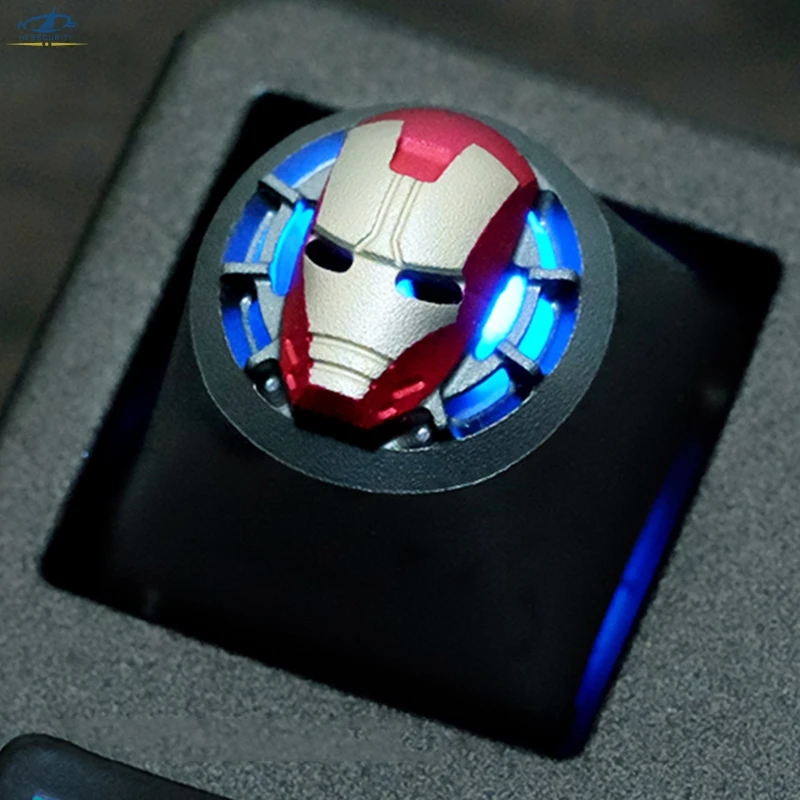 

[HFSECURITY] Newly Design Keycaps 3D Iron Man Keycaps Keyboard Cap for Aluminum Mechanical Keyboard