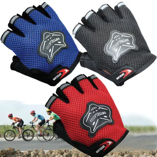 

Pudcoco Hot 7-16Y Kids Adults Bike Half Finger Gloves Cycling Mesh Gloves Bicycle Sport Short Gloves 4Colors Hot