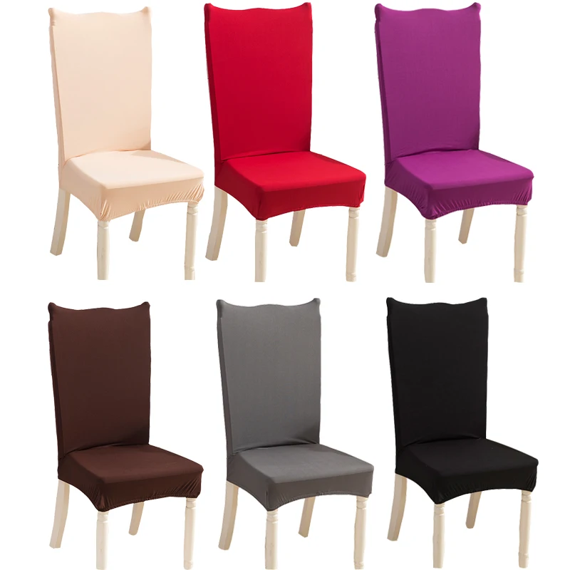 Monily Anti dirty Spandex Stretch Solid Color Chair Cover Dining Room