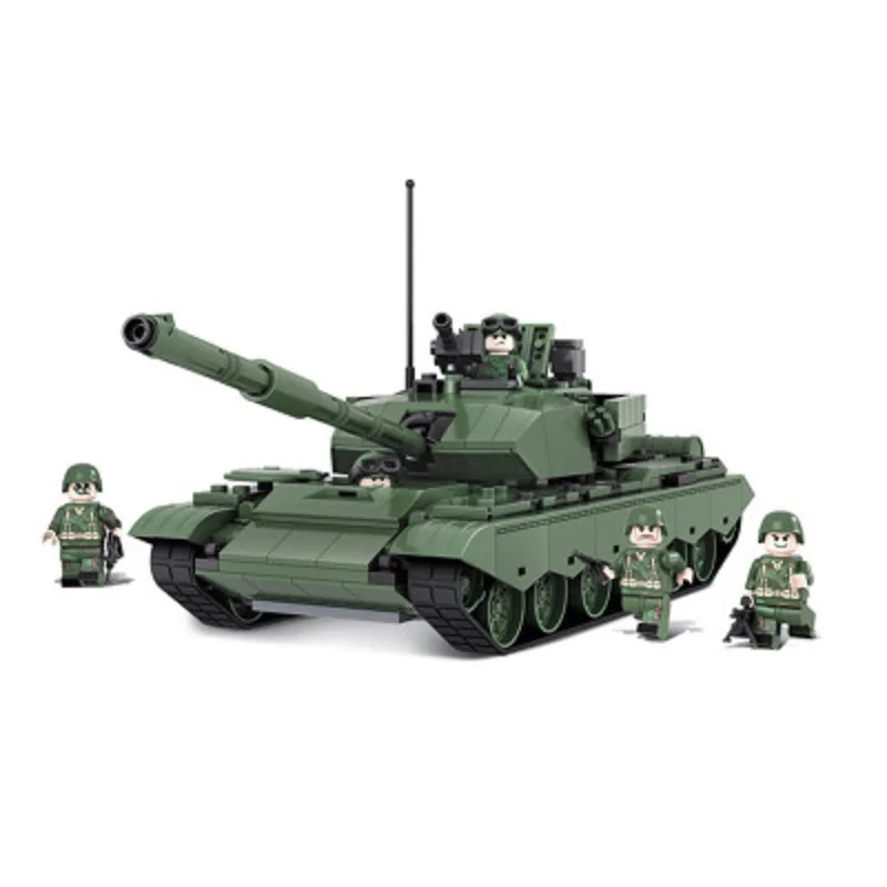 

456Pcs Military Battle Tank Model Toys Russia T90A Marine Hero Building Blocks Compatible legoings Army Soldiers Forces For Kids