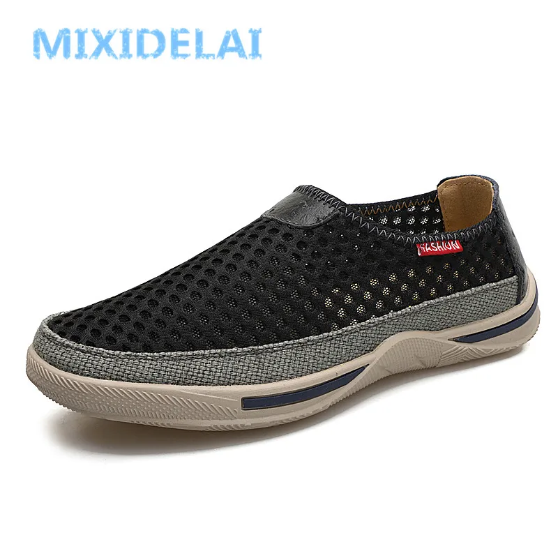 MIXIDELAI Men Shoes 2018 Fashion Sneakers Brand Mesh Shoes High Quality Breathable Sneakers Slip on Summer Casual Shoes For Men MIXIDELAI Men Shoes 2018 Fashion Sneakers Brand Mesh Shoes High Quality Breathable Sneakers Slip on Summer Casual Shoes For Men