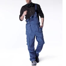 Men bib overall work coveralls fashion vintage locomotive repairman strap jumpsuit pants work uniform summer sleeveless overalls(China) Men bib overall work coveralls fashion vintage locomotive repairman strap jumpsuit pants work uniform summer sleeveless overalls(China)