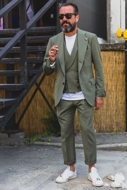 2018 Latest Coat Pant Designs Olives 