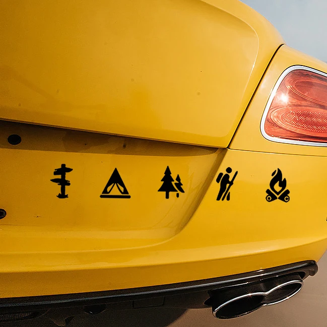 Car and Auto Decal Camping Icons Sticker Cute And Interesting Fashion Sticker Decals Rear Window Car Sticker1512cm  (5)
