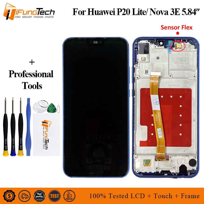 2280*1080 розовый, синий, черный ЖК-дисплей с рамкой для HUAWEI P20 Lite ЖК-экран для HUAWEI P20 Lite ANE-LX1 ANE-LX3 Nova 3e