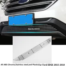 Для Ford Edge для кузова автомобиля защитный детектор отделка из нержавеющей стали Передняя сетка решетка панель 1 шт