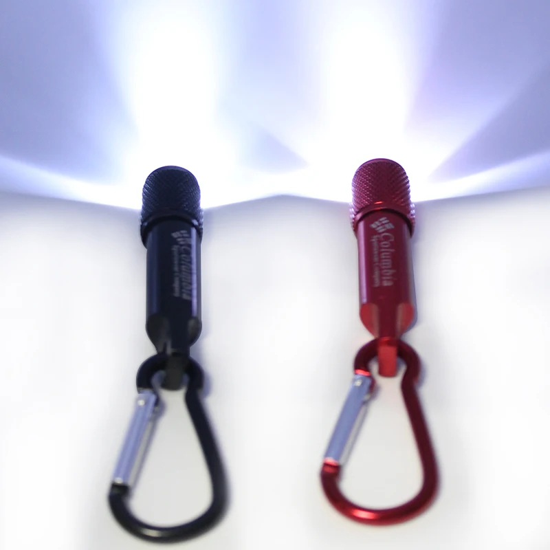 

Columbia lanterna Handy Powerful LED Flashlight Mini Pocket Button battery Torch lamp Keychain climbing flashlight led linternas
