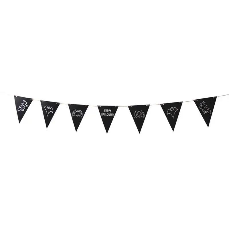 7pcs Pull Flags Witch Hanging White Gost Decorative Triangle