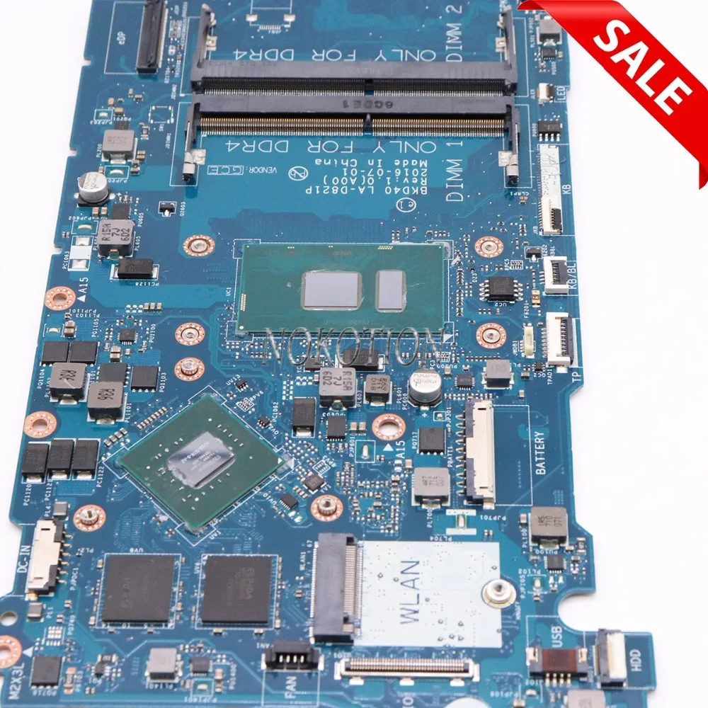 NOKOTION CN-09WC1G 09WC1G 9WC1G BKD40 LA-D821P لديل انسبايرون 7460 7560 كمبيوتر محمول اللوحة SR2ZV I7-7500U