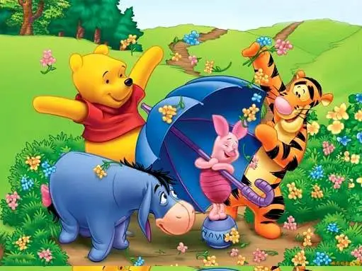 full diy square round diamond painting cartoon winnie the pooh