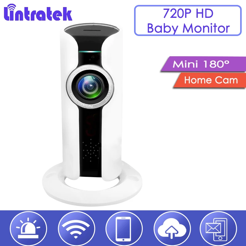 

180 Degree Lintratek Wifi Camera Smart Home Cam Baby Monitoring Nanny 720P Mini Remote Control Security Camera Surveillance S25