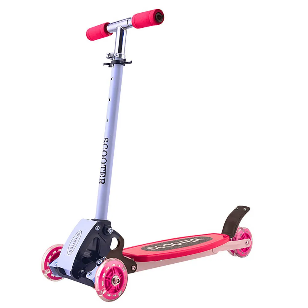 Мигающий светодиодный 3 колеса съемный самокат детский Регулируемый рост ходунки скейтборд
