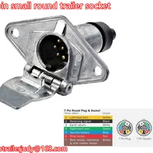Эго прицеп 7-контактный круглый разъем маленький женский металлический прицеп Караван Лодка