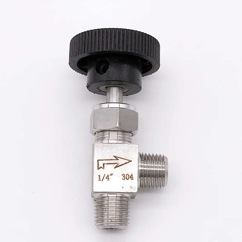 

Needle valve Adjustable Right angle 1/8" 1/4" 3/8" male ZG thread stainless steel 304 Flow Control shut off crane needle valve