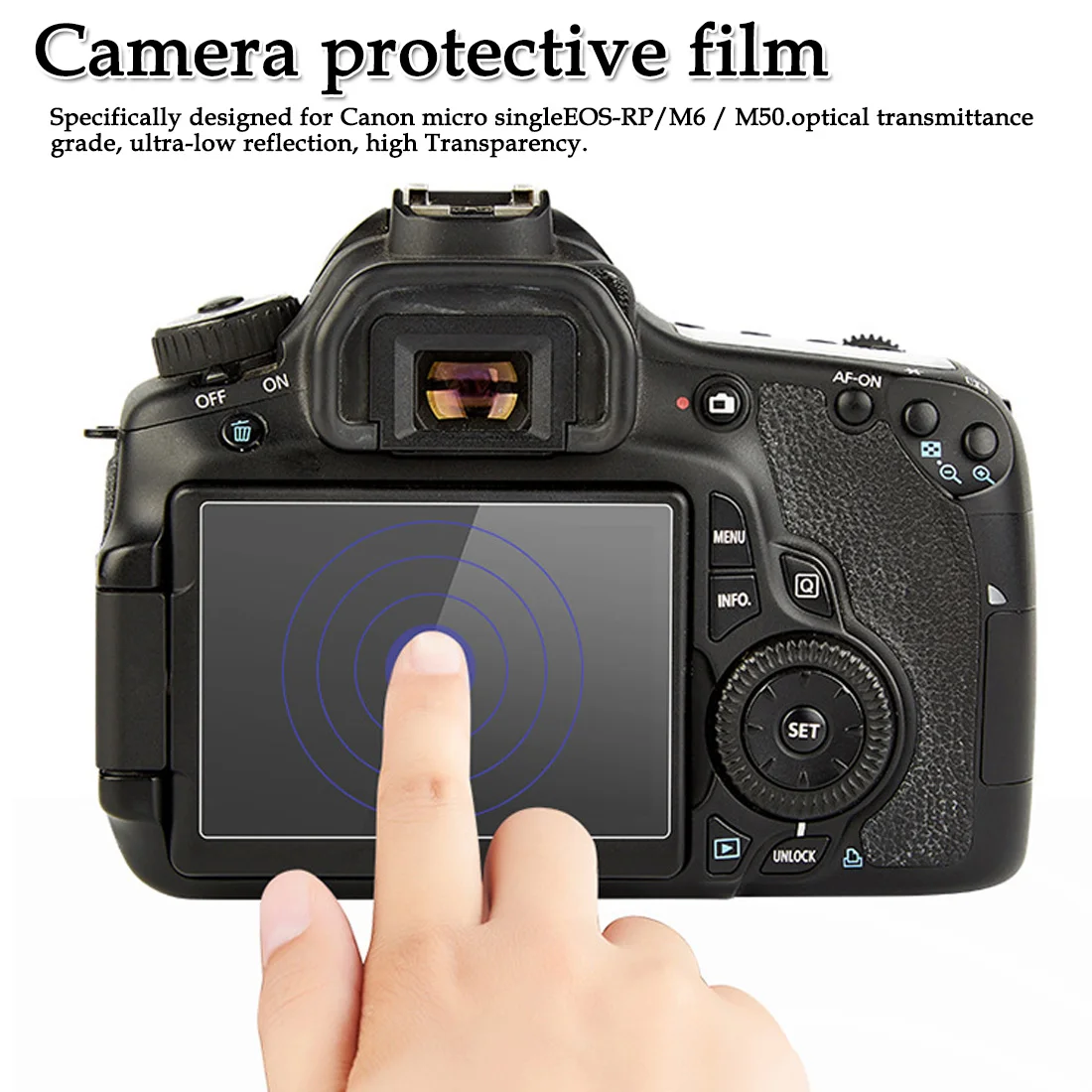 Закаленное Стекло Топ ЖК-экран протектор для Canon EOS-RP/M6/M50 камера полный экран Анти-отпечатков пальцев Экранная наклейка