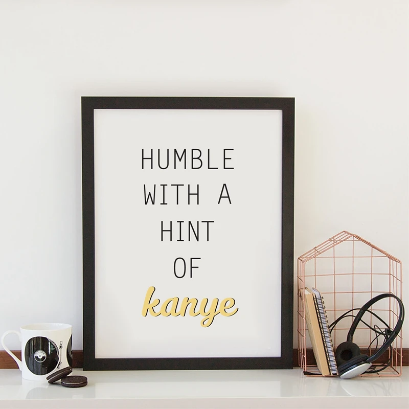 Художественный постер Kanye West на холсте в стиле хип хоп музыкальный рэп Канье