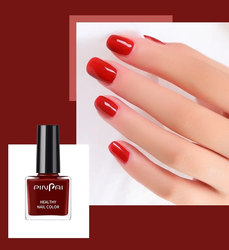 PinPai 10 мл на водной основе Peel Off лак для ногтей Долгое легко удалить ногтей Краски лак экологических Маникюр красного цвета Лаки