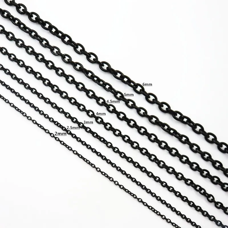 Ожерелье цепочка из нержавеющей стали 40 90 см 2/2 5/4/4 5/6 мм|fashion jewelry|jewelry fashionsteel jewelry |