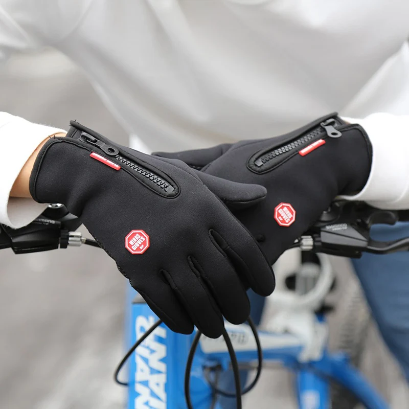

Antislip Touch Screen Cycling Gloves MTB Bicycle Outdoor Waterproof Bike Sports Fitness Full Finger Breathable Gym Windproof