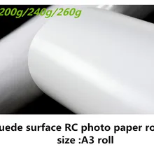 A3 размер рулона на водной основе цифровая струйная печать rc замши фотобумага для оптовых 0,297 М широкий